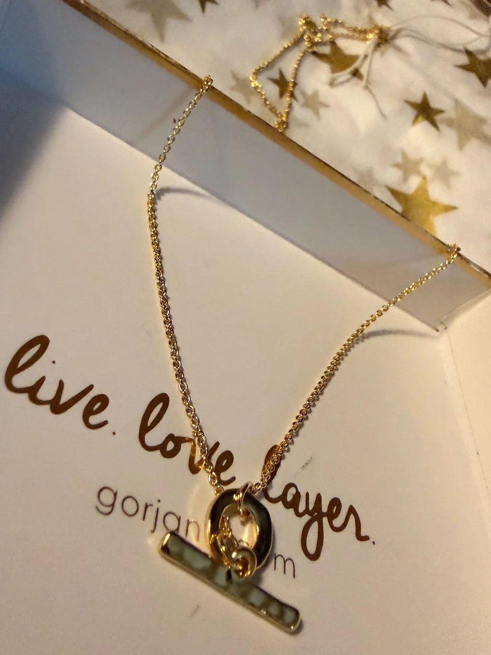 Gorjana Gold Toggle Bar Necklace with Polished Chain